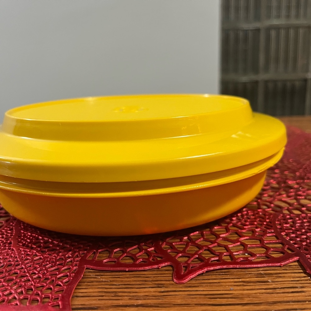 Vintage Tupperware round storage container